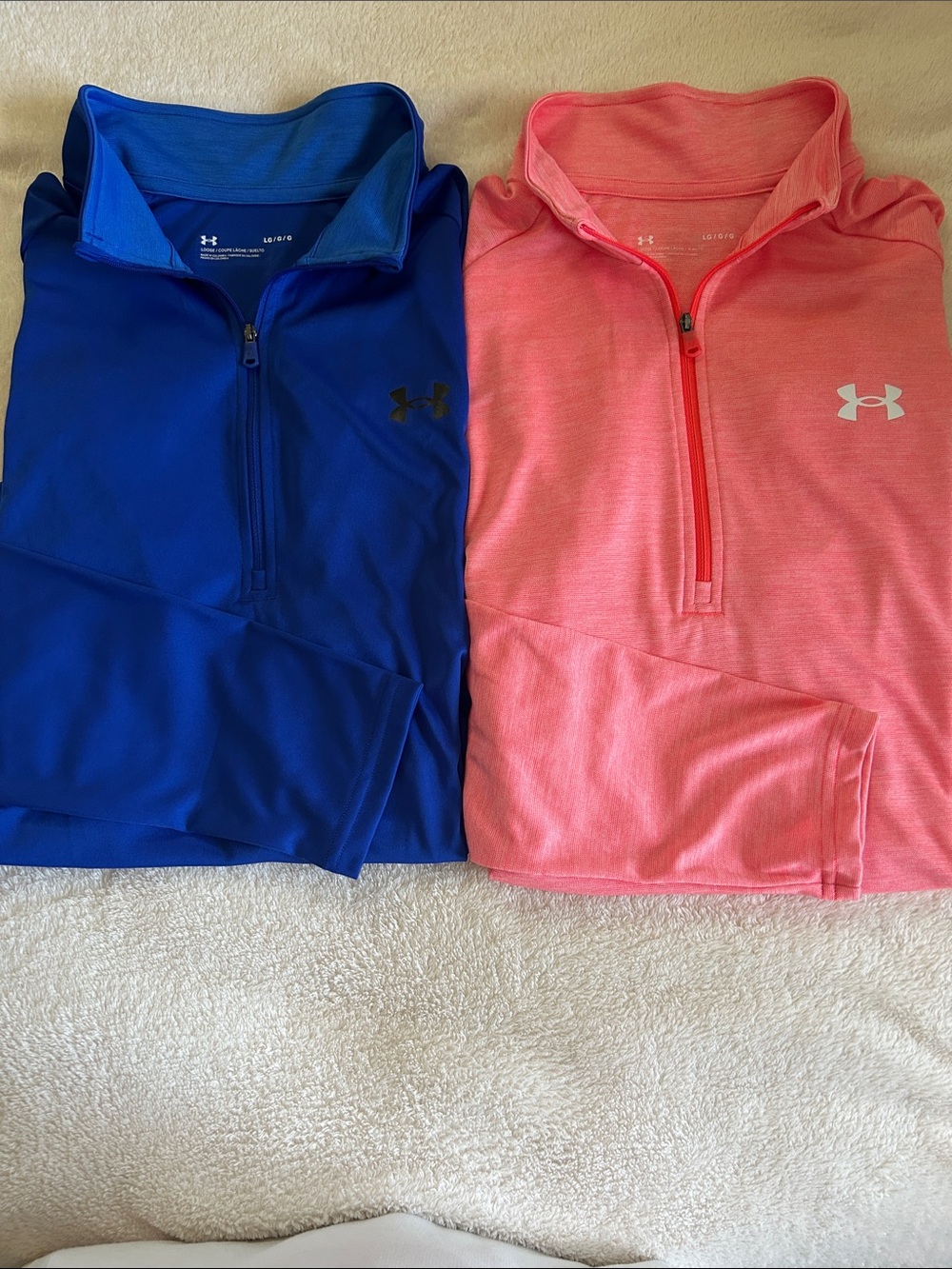 Under Armour Men’s Half-Zip Pullover - Blue & Coral